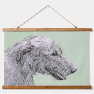 Irish Wolfhound-schilderij - Cute Original Dog Art Hangend Wandkleed