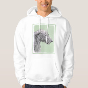 Irish Wolfhound-schilderij - Cute Original Dog Art Hoodie