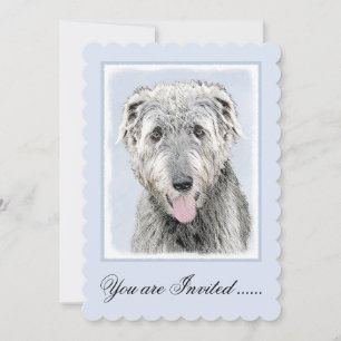 Irish Wolfhound-schilderij - Cute Original Dog Art Kaart