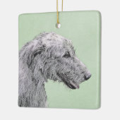 Irish Wolfhound-schilderij - Cute Original Dog Art Keramisch Ornament (Links)