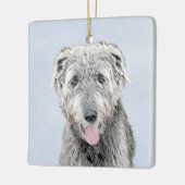 Irish Wolfhound-schilderij - Cute Original Dog Art Keramisch Ornament (Links)