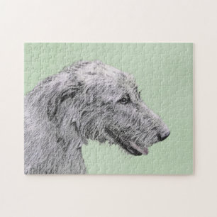 Irish Wolfhound-schilderij - Cute Original Dog Art Legpuzzel