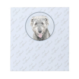 Irish Wolfhound-schilderij - Cute Original Dog Art Notitieblok