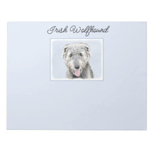 Irish Wolfhound-schilderij - Cute Original Dog Art Notitieblok