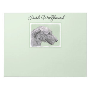 Irish Wolfhound-schilderij - Cute Original Dog Art Notitieblok