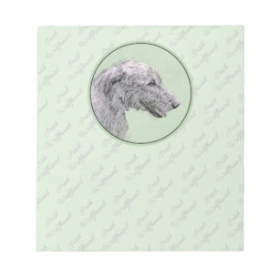 Irish Wolfhound-schilderij - Cute Original Dog Art Notitieblok