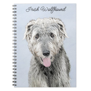 Irish Wolfhound-schilderij - Cute Original Dog Art Notitieboek