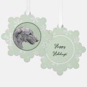 Irish Wolfhound-schilderij - Cute Original Dog Art Ornament Kaart