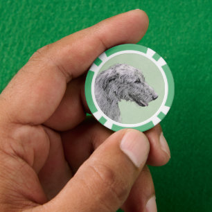 Irish Wolfhound-schilderij - Cute Original Dog Art Poker Chips