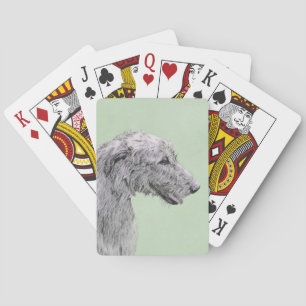 Irish Wolfhound-schilderij - Cute Original Dog Art Pokerkaarten
