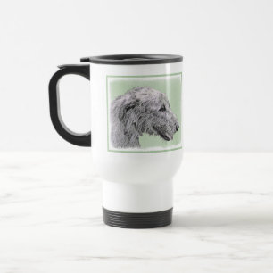 Irish Wolfhound-schilderij - Cute Original Dog Art Reisbeker