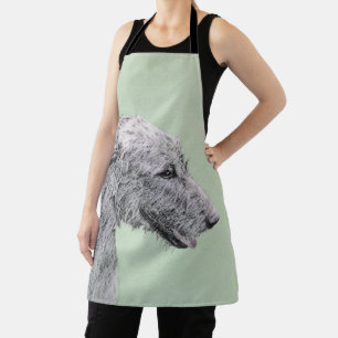 Irish Wolfhound-schilderij - Cute Original Dog Art Schort