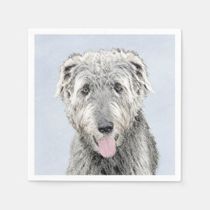 Irish Wolfhound-schilderij - Cute Original Dog Art Servet