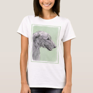 Irish Wolfhound-schilderij - Cute Original Dog Art T-shirt
