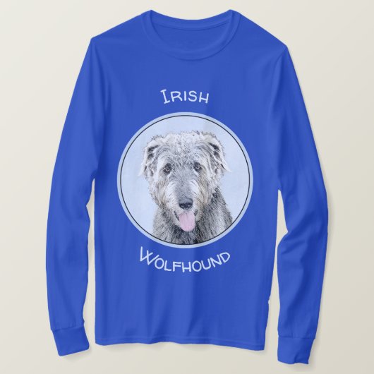 Irish Wolfhound-schilderij - Cute Original Dog Art T-shirt (Design voorkant)