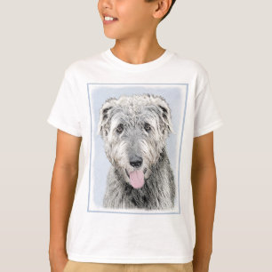 Irish Wolfhound-schilderij - Cute Original Dog Art T-shirt