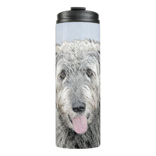 Irish Wolfhound-schilderij - Cute Original Dog Art Thermosbeker