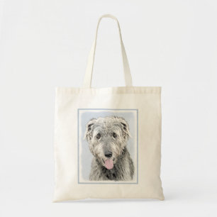 Irish Wolfhound-schilderij - Cute Original Dog Art Tote Bag