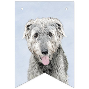 Irish Wolfhound-schilderij - Cute Original Dog Art Vlaggetjes