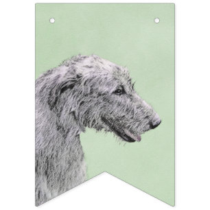 Irish Wolfhound-schilderij - Cute Original Dog Art Vlaggetjes