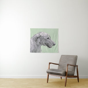 Irish Wolfhound-schilderij - Cute Original Dog Art Wandkleed