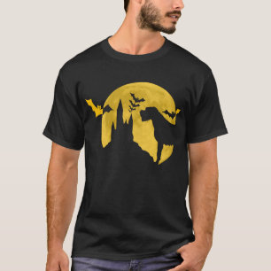 Irish Wolfhound Spooky Horror Bat Halloween Dog T-shirt