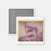 Irish Wolfhound stempel Magneet (Voorkant / Achterkant)