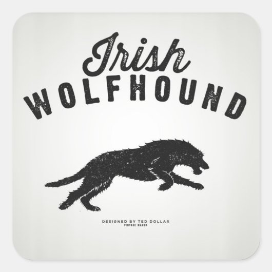 Irish Wolfhound Sticker (Devant)