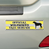 Irish Wolfhound Taxi Service Bumpersticker (Op auto)
