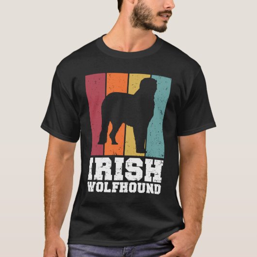 Irish Wolfhound Vintage  2 T-shirt (Voorkant)