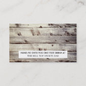 Irish Wood St Patrick's Day Drink Ticket (Achterkant)