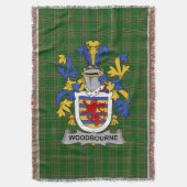 Irish Woodbourne wapenschild Familie Crest Irelan Deken (Voorkant Verticaal)