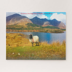 Irish Wooly Sheep Galway Ireland Jigzaag Puzzle Legpuzzel