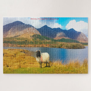Irish Wooly Sheep Galway Ireland Jigzaag Puzzle Legpuzzel