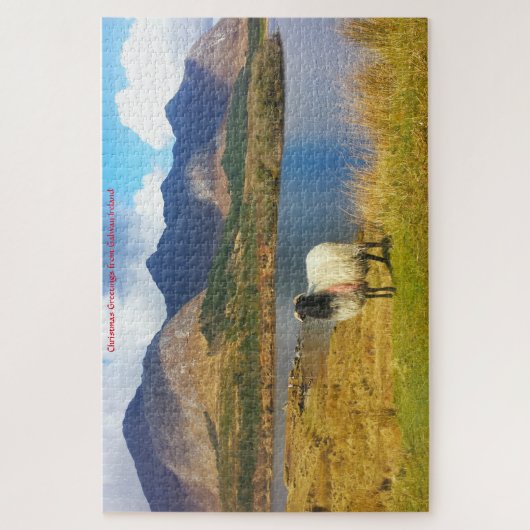Irish Wooly Sheep Galway Irlande. Jigsaw Puzzle (Vertical)