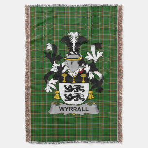 Irish Wyrrall Wapen van de familie Crest Ierland Deken