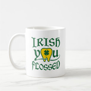 Irish You Flossed Dental St Patricks Day Koffiemok