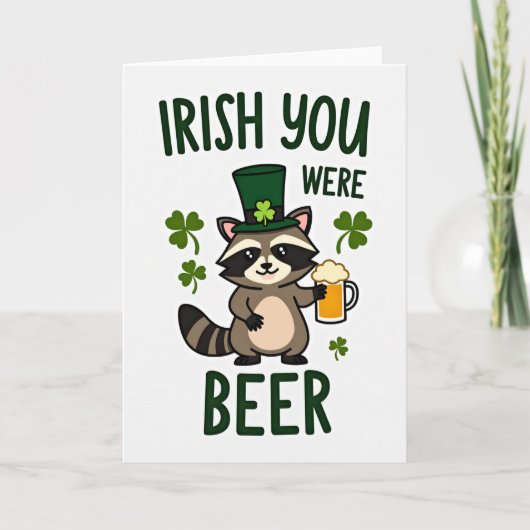 Irish You Were Beer Card Kaart (Voorkant)