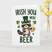 Irish You Were Beer Card Kaart (Gele Bloem)