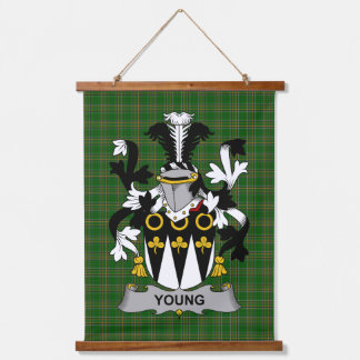 Irish Young Coat of Arms Family Crest Hangend Wandkleed