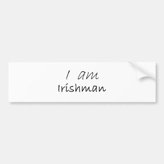 Irishman.jpg Bumpersticker (Voorkant)