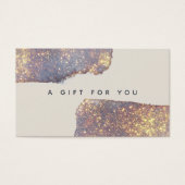 Irispaarse Gouden Glam Glitter Cadeaukaart Visitekaartje (Voorkant)