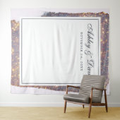 Irispaarse Gouden Glitter Bruiloft Tapijt Wandkleed (In Situ (horizontaal))