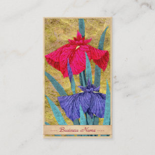 Irisse abstracte bloemen schilderen iriskunst visitekaartje