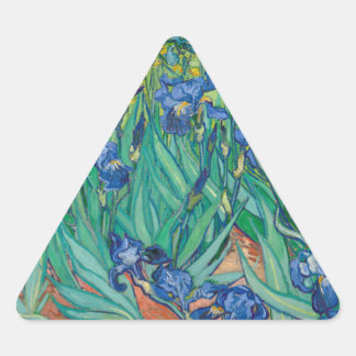 Irissen door Vincent van Gogh Driehoek Sticker