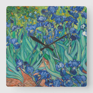 Irissen door Vincent van Gogh Vierkante Klok