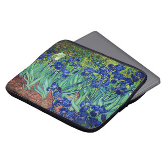 Irissen Elegantie: Van Gogh-geïnspireerd Laptop Sleeve