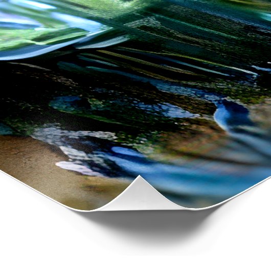 Irissen en waterlelies in de tuin van Giverny Perfect Poster (Hoek)