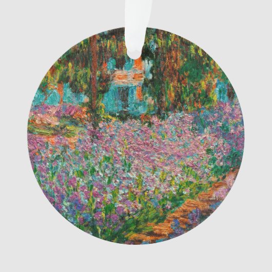 Irissen Monet Tuin Giverny bloemen Ornament (voorkant)