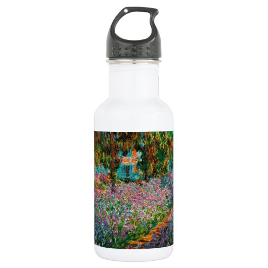 Irissen Monet Tuin Giverny bloemen Waterfles (Voorkant)